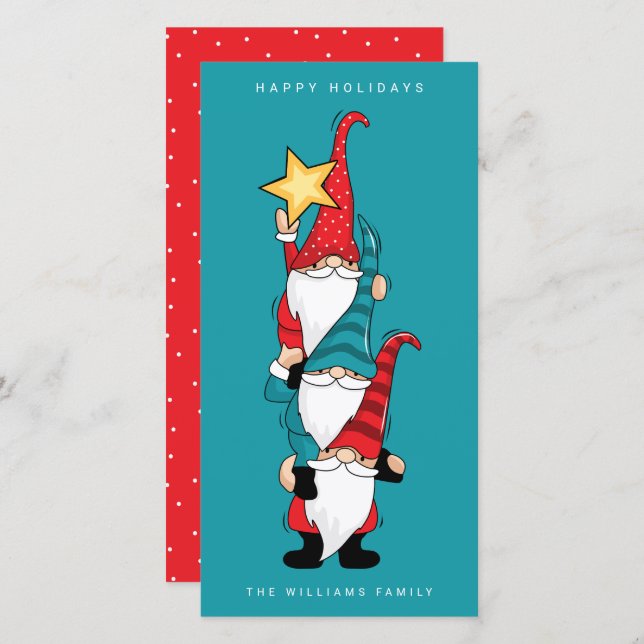 JEUX VACANCES Gnomes Décoration Arbre (Devant / Derrière)