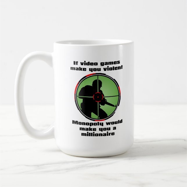 Jeux Vidéo Violents Mug Drôle (Gauche)