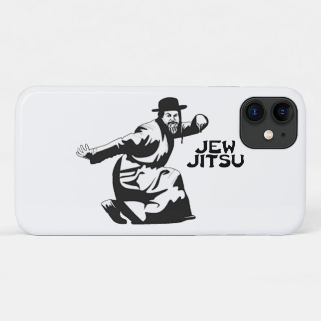 Jew Jitsu coque iphone | Cadeaux Juifs Bar Mitzvah (Dos (Horizontal))