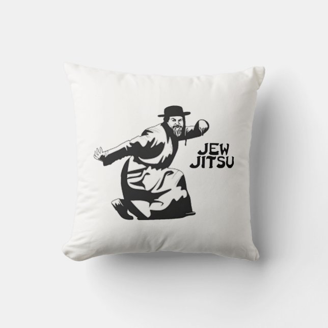 Jew Jitsu Coussin | Cadeaux Juifs Bar Mitzvah (Recto)