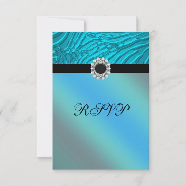 Jewel Teal Blue Zèbre RSVP (Devant)