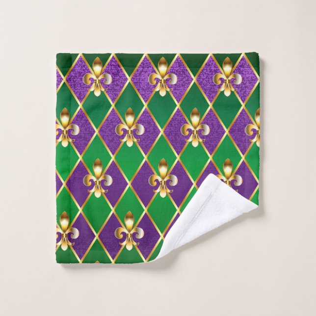 Jewelry Background Mardi Gras (Gant de toilette)