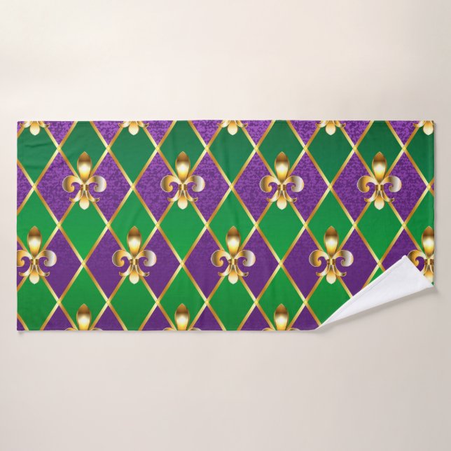Jewelry Background Mardi Gras (Serviette de bain)
