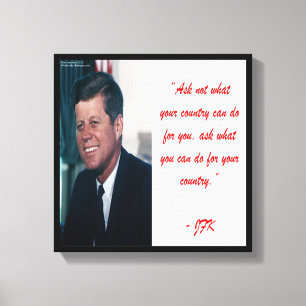 JFK et Demander de ne pas citer de toile Imprimer