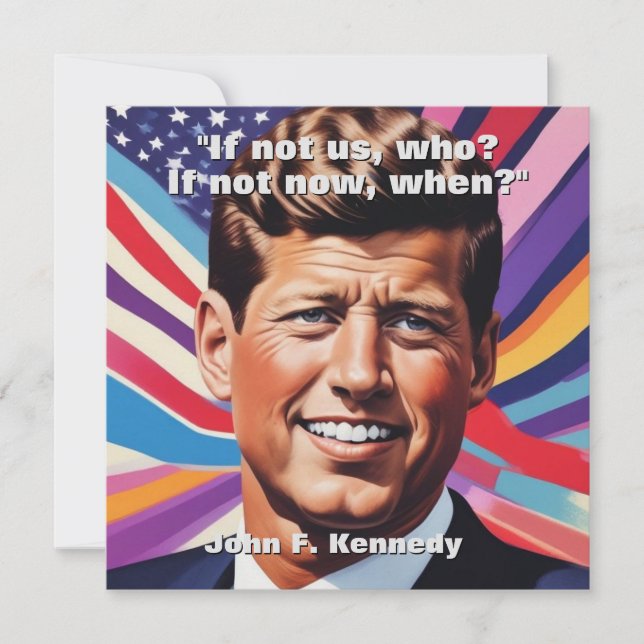 JFK John F. Kennedy Citation Inspiration Motivatio (Devant)