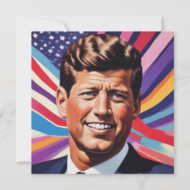 JFK John F. Kennedy Motivational Card (Devant)