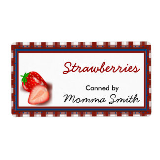 Jicy Red Strawberry Custom Canning Étiquettes