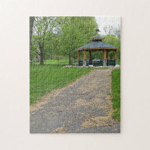 Jigsaw photo puzzle dans le gazebo créatif