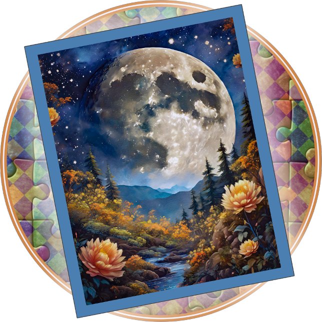 JIGSAW PUZZLE - A Big Moon Tonight (Créateur téléchargé)