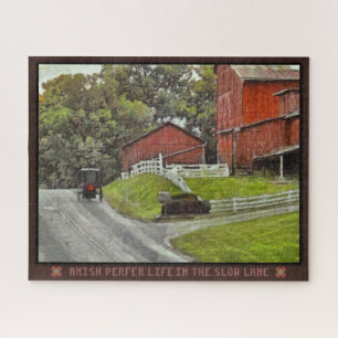 Jigsaw Puzzle Amish Préfère La Vie Dans La Voie Le