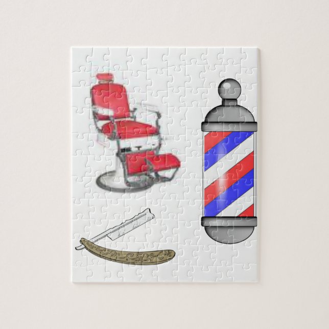 Jigsaw Puzzle Barber (Vertical)