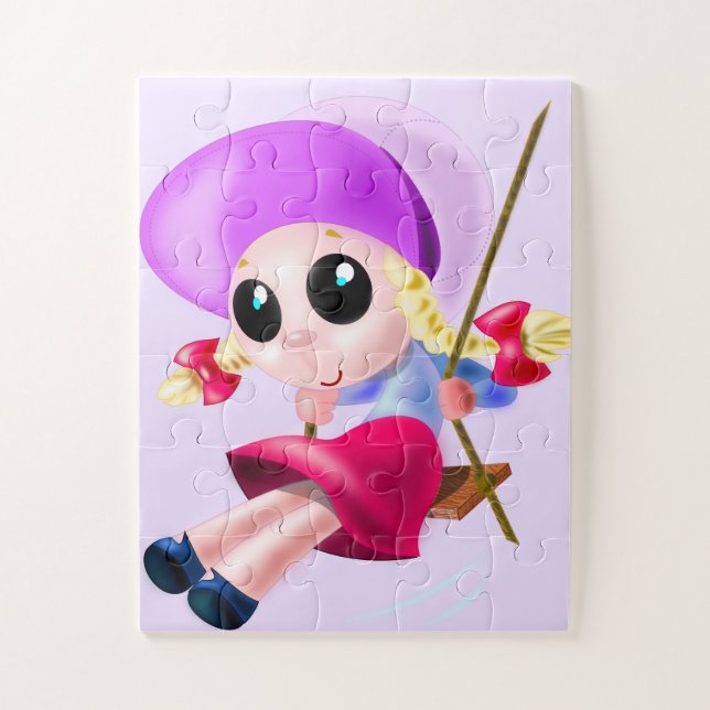 Jigsaw Puzzle de fille en mouvement (Vertical)