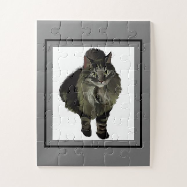 Jigsaw Puzzle Maine Coon Cat (Vertical)
