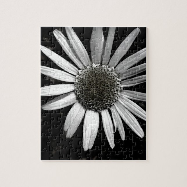 jigsaw puzzle marguerite noir et blanc photo art (Vertical)