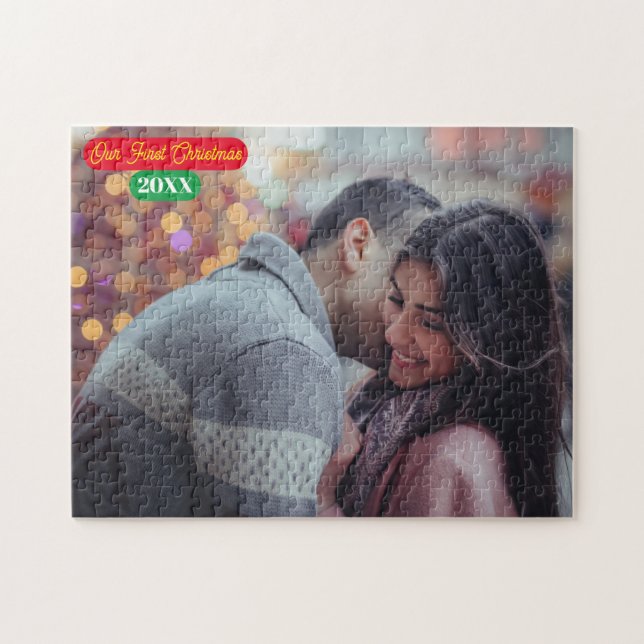 Jigsaw Puzzle -Notre premier Noël -Ajouter photo/a (Horizontal)