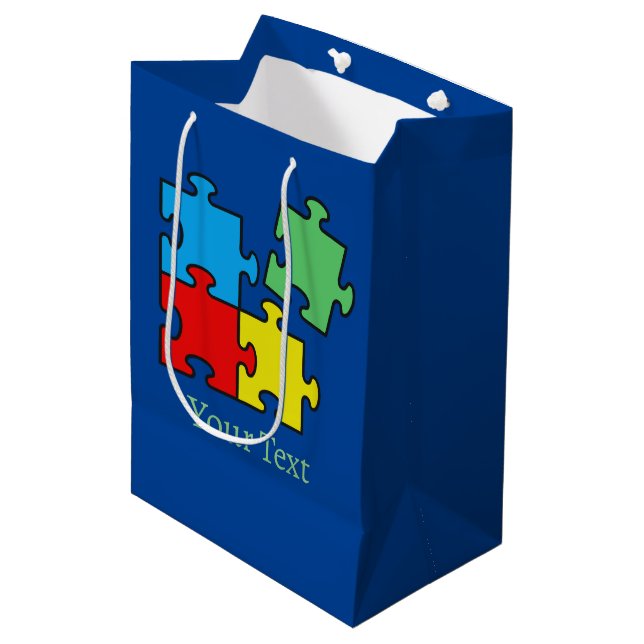 Jigsaw Puzzle Pièces Design Cadeau Sac (Devant Angle)