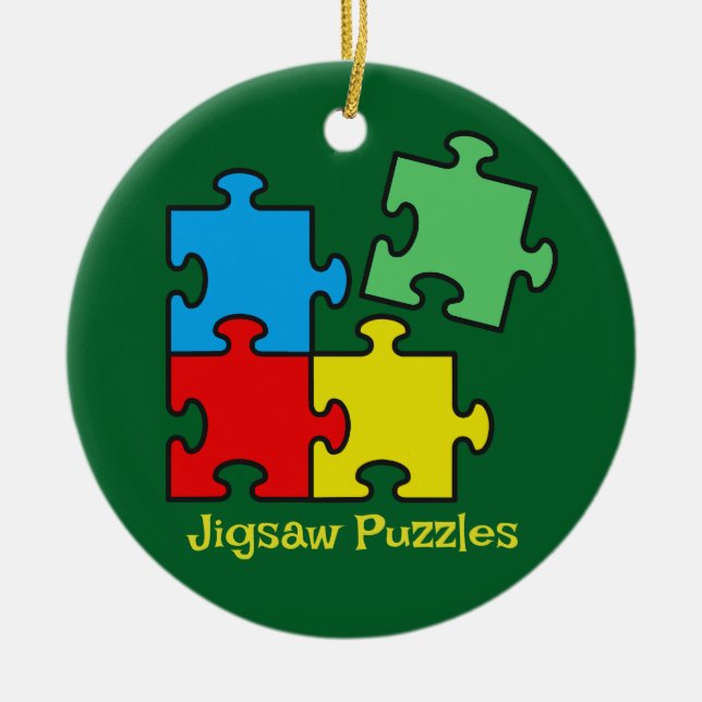 Jigsaw Puzzle Pièces Design Ornement céramique (Devant)