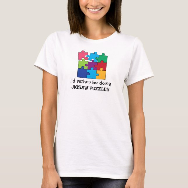 Jigsaw Puzzle Pièces Design T-shirt Tee - shirt (Devant)