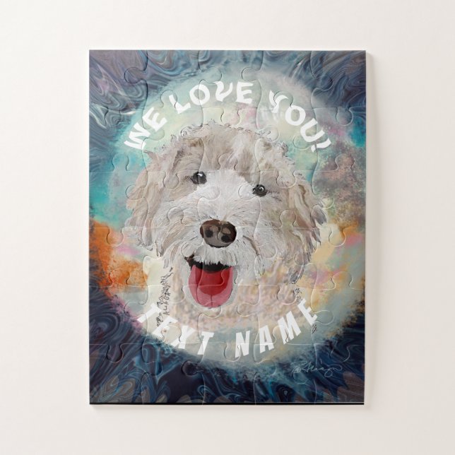 Jigsaw Puzzle toutes tailles Cute Labradoodle Chie (Vertical)