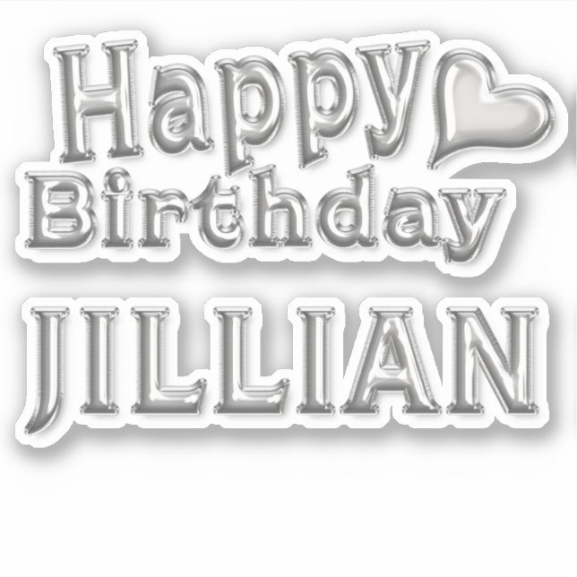 Jillian Happy Birthday Autocollants (Devant)