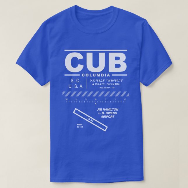 Jim Hamilton LB Owens Airport CUB T-Shirt (Design devant)
