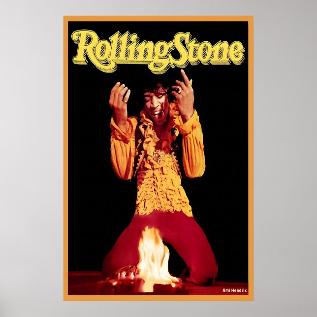 Jimi Hendrix Rolling Stone Magazine Cover Poster (Devant)
