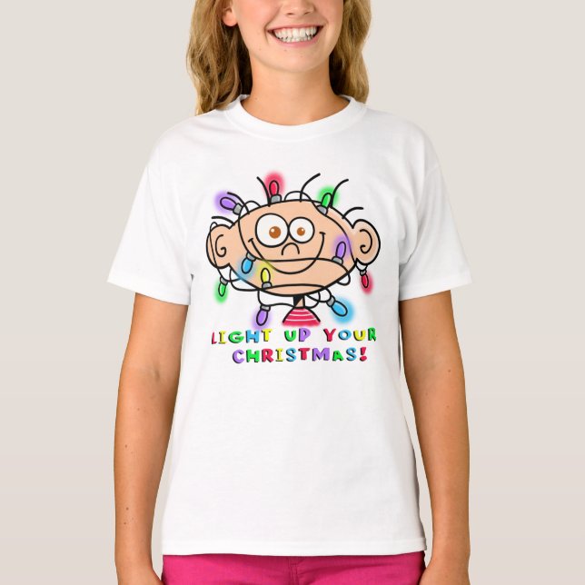 Jimmy de la fille T-shirt "allument votre Noël" (Devant)
