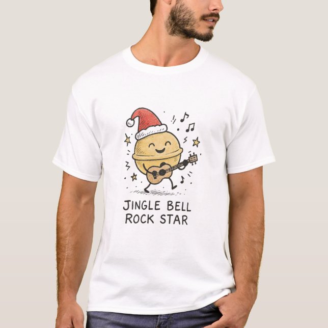 Jingle Bell Rock Star - Christmas Pun T-Shirt (Devant)