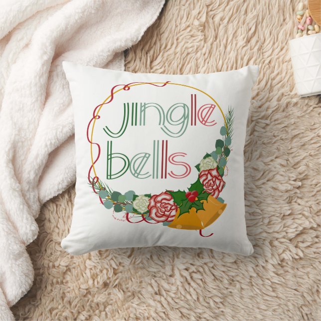 Jingle Bells Coussin décoratif de Noël (Couverture)