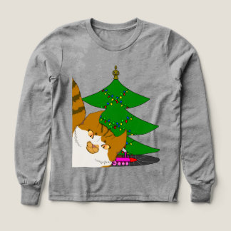 Jingle Claws & Christmas Tree Kids Long Sleeve T