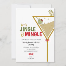 Jingle et Mingle Fête Invitation Moderne