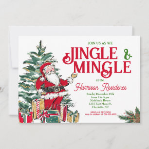 Jingle et Mingle Invitation de la fête de Noël
