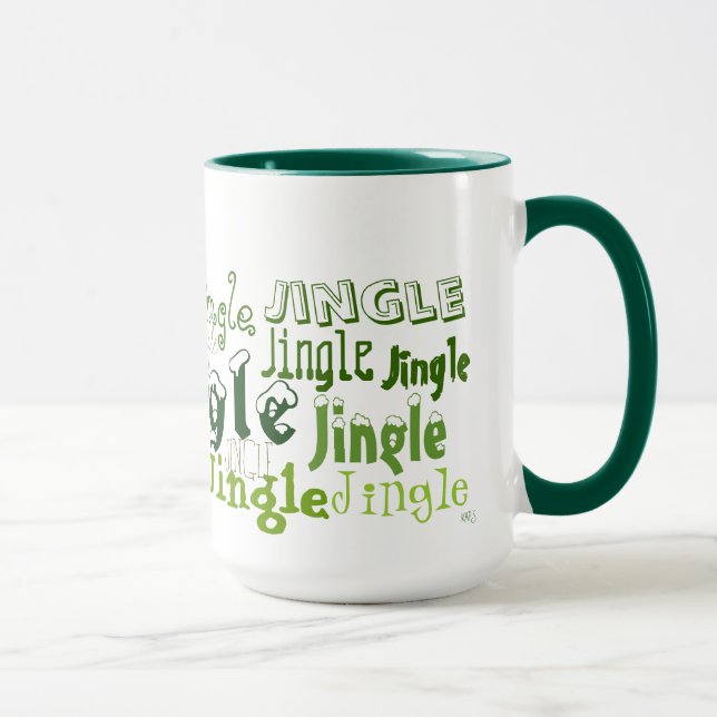 Jingle Jingle Green Holiday Graphics Mug (Droite)