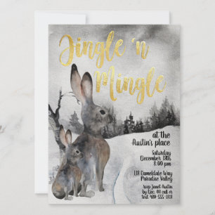 Jingle & Mingle Aquarelle Invitation de la fête de