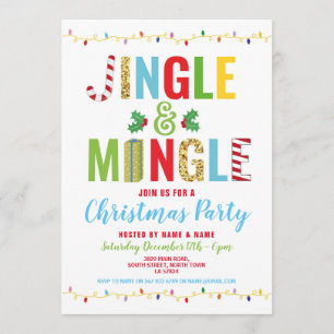 Jingle & Mingle Invitation des fêtes de Noël