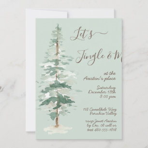 Jingle & Mingle Woodland Tree Party Invitation