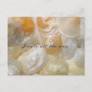 Jingle Shells Beach Noël Grey Carte postale
