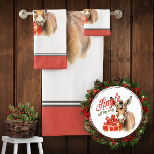 Jingle Tout le long de la ferme de Noël âne