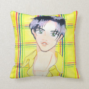 Jiremi dans le coussin de plaid