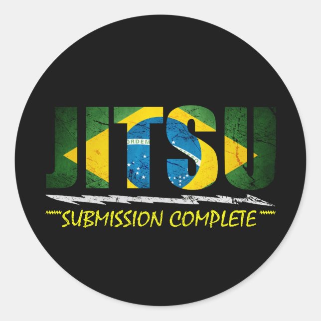 Jitsu - Soumission BJJ Sticker complet (Devant)