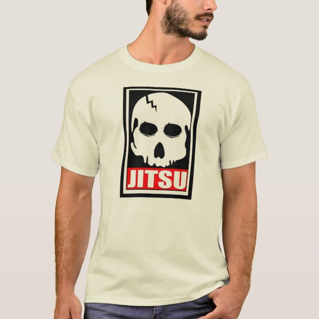 Jitsu - T-shirt de vortex de crâne de BJJ du (Devant)