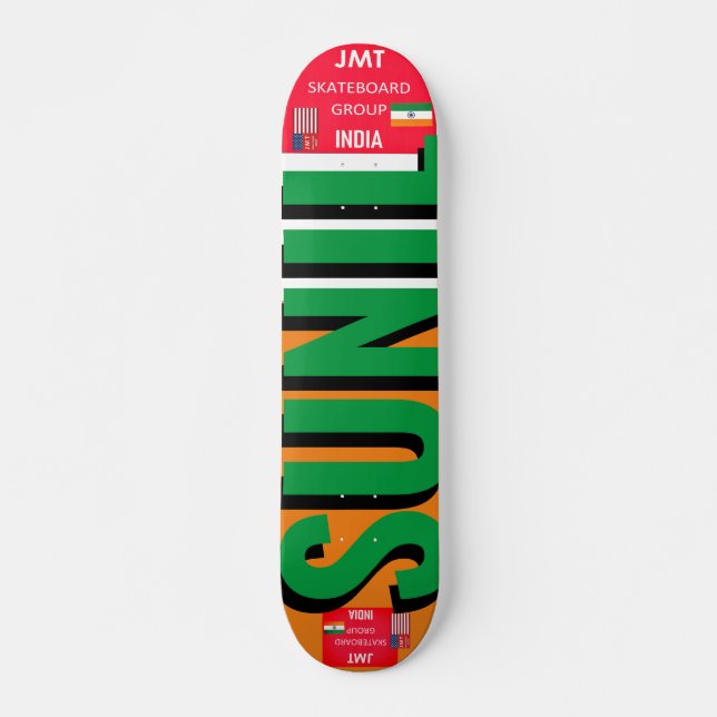 JMT INDIA 7 3/4" SUNNIL Skateboard Deck (Devant)