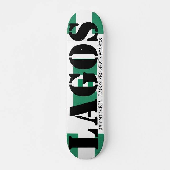 JMT NIGERIA LAGOS 7 3/4" Skateboard Deck (Devant)