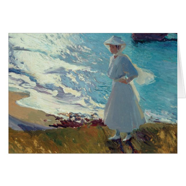 Joaquin Sorolla - Maria sur la plage à Biarritz (Devant horizontal)