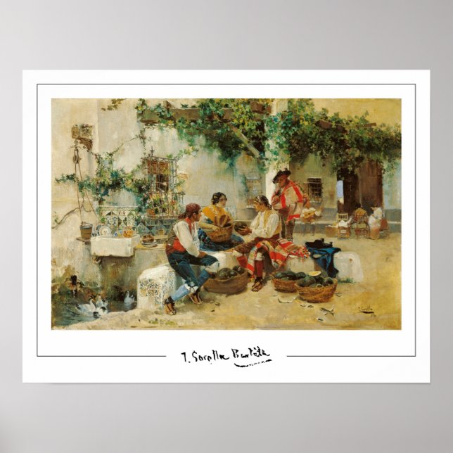 Joaquín Sorolla Zedign Art Poster #442 (Devant)
