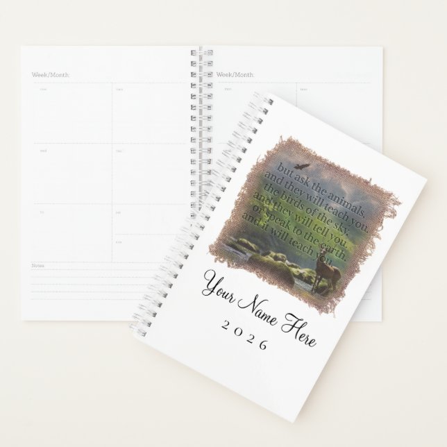 Job 12:7 - Personalized Day Planner (Devant avec enveloppe)