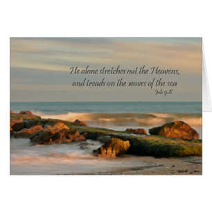 Job 9:8 Mer avec rochers et vagues