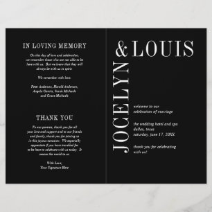 Jocelyn Black Programme de mariage moderne