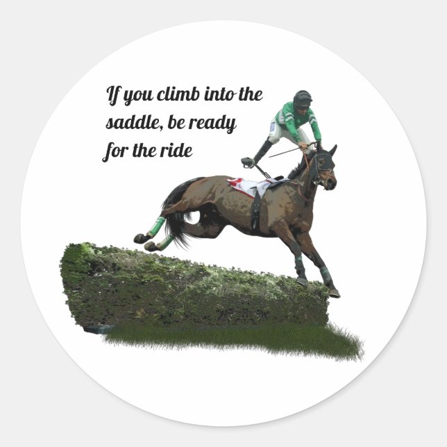 Jockey Cheval En Stickers Vert (Devant)