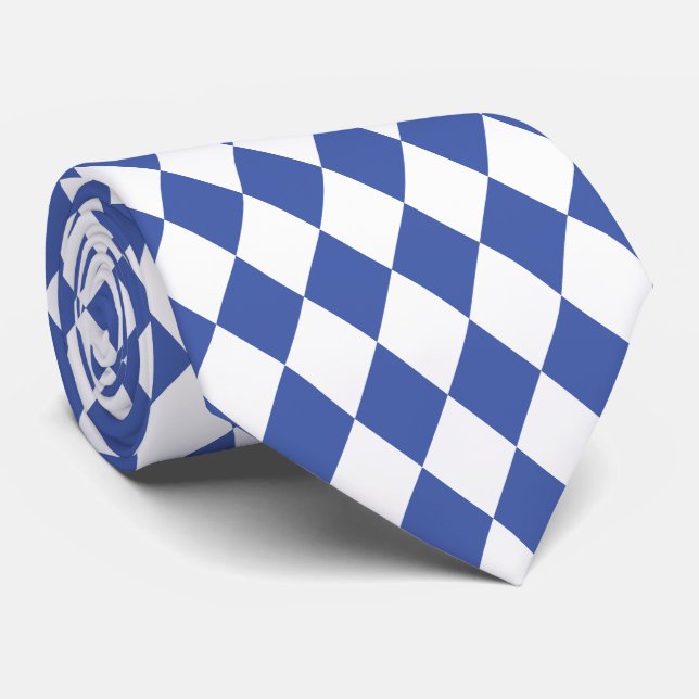 Jockey soie Diamond Royal Bleu et Cravate blanc (Roulé)